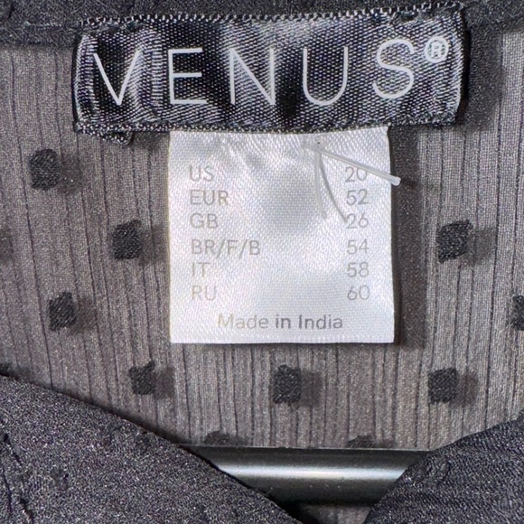 Detailed & StylishVenus Black Sheer Swiss Dot Button-Front Tiered Maxi US 20 - Picture 14 of 16